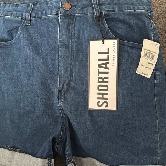 Almost Famous Blue Denim Romper size Large - Picture 4 of 6